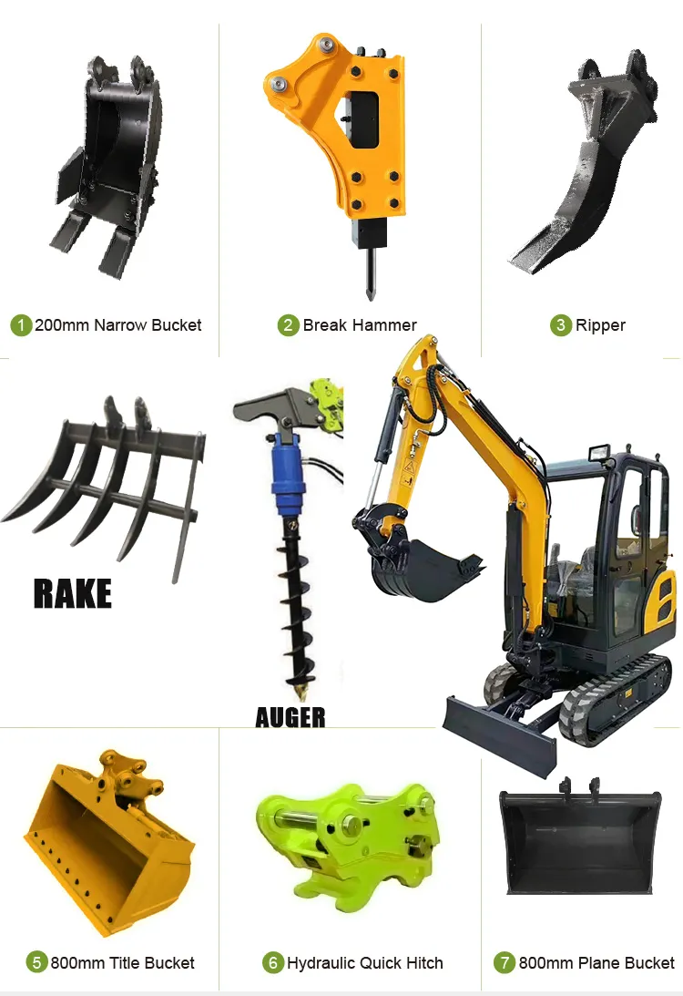 1 Ton Excavators CE/EPA Compact Mini Hydraulic Digger Price China Cheap Brand Excavator Price Price of Mini Excavator