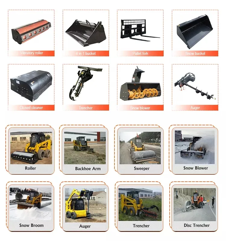 Mini Skid Steer Loader 365A with Attachment for Sale