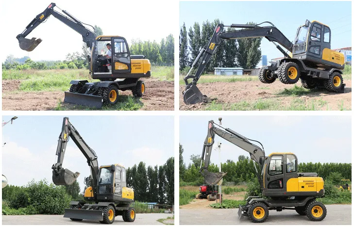 Wheel Type 7ton 8ton Mini Excavator Prices