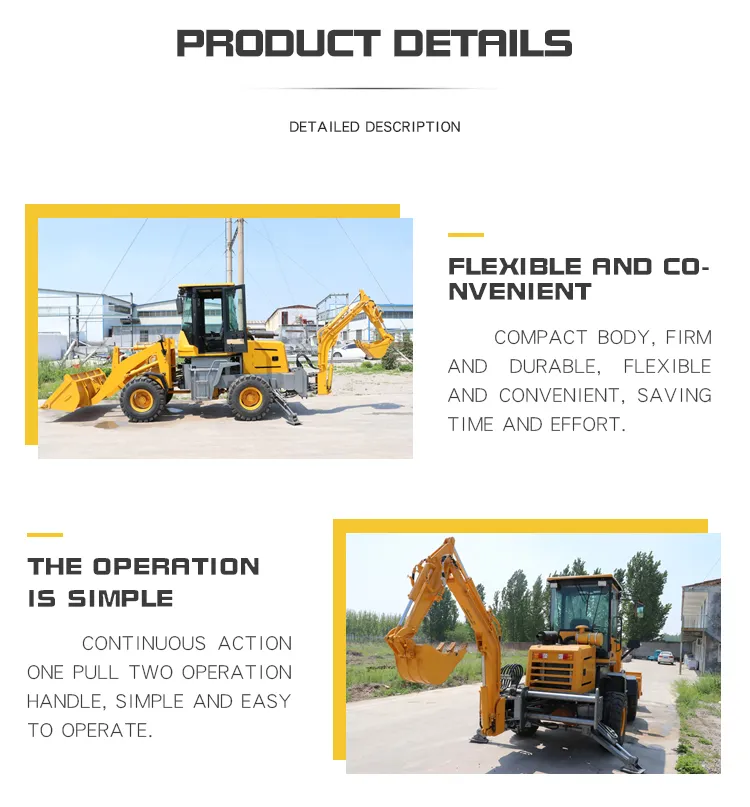 CE Certificated Tractor with Front End Loader Backhoe Ripper