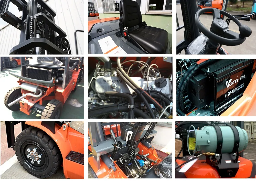 New Mining 3.5ton Container Triplex Mast LPG Forklift Truck Adjustable Shifter LPG Fork Lift for Warehouse